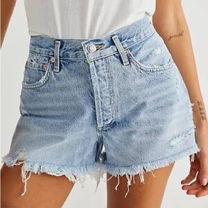Agolde Parker Cutoff Shorts in Swampmeet